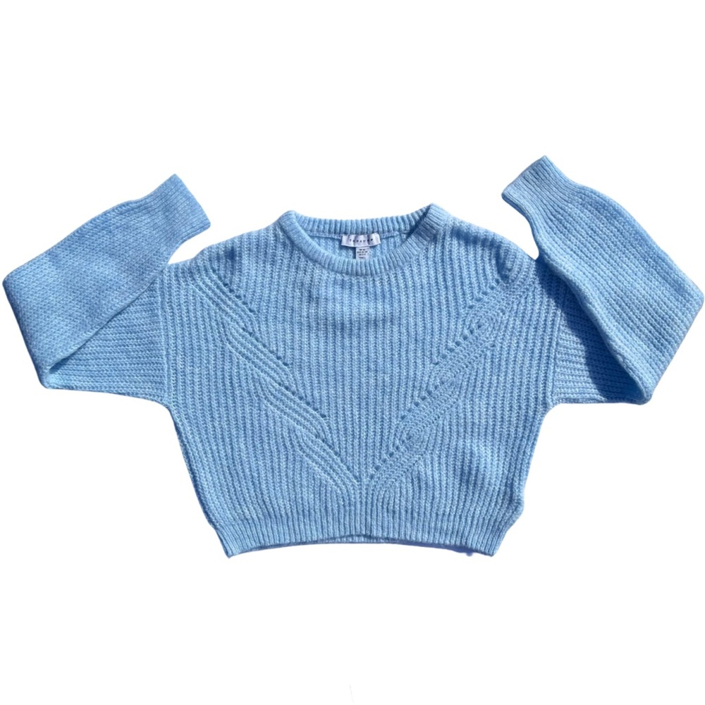 Brand New Topshop Light Blue Knit Cropped Sweater